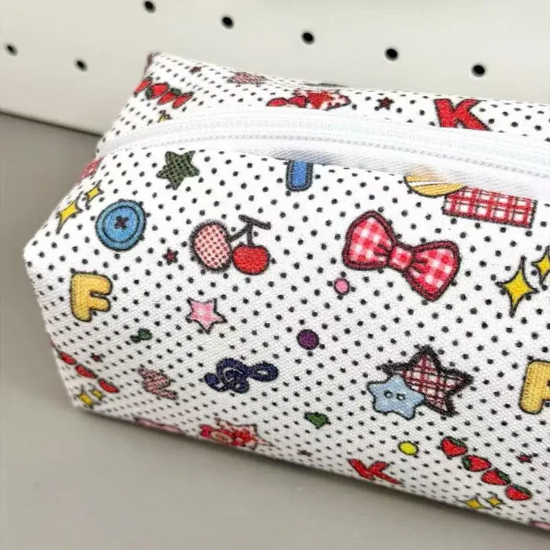 Graffiti Pencil Case Large Capacity Soft Pen Pouch Wear Resistant Stationery Bag for Kids Students School Office Use Oasis Select