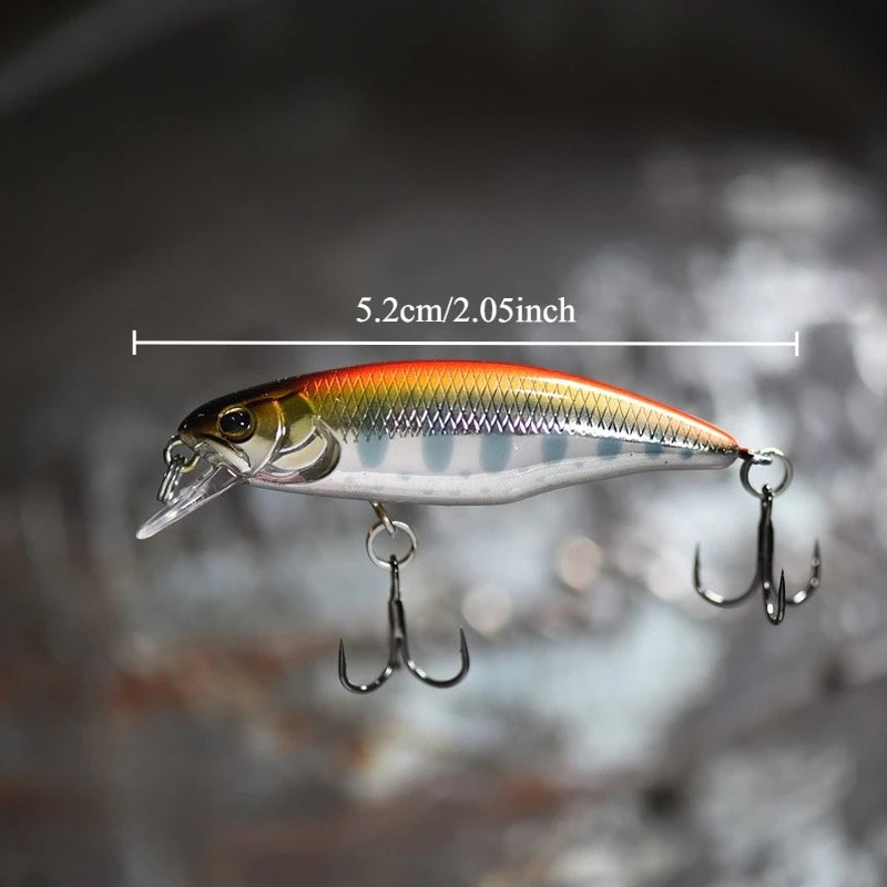 52mm Japanese Sinking Minnow Lures Jerkbait Wobbler Swimbait Artificial Hard Bait for Bass Pike Carp Fishing Tackle Oasis Select B