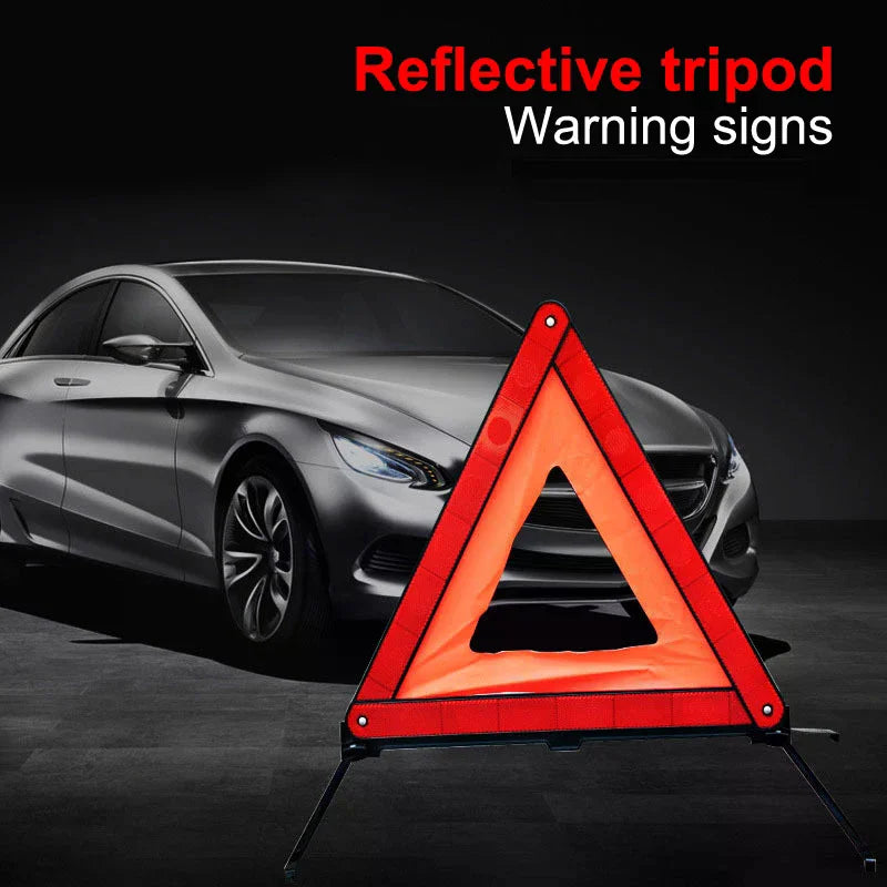 High Visibility Reflective Strips: Foldable Tripod Signs for Car Emergencies Oasis Select