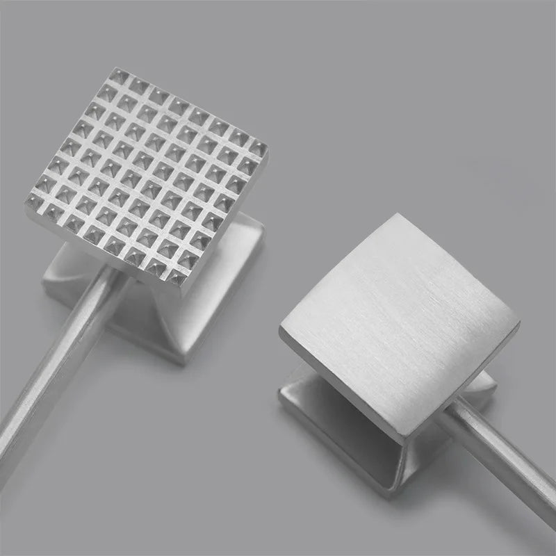 Stainless Steel Double Sided Meat Tenderizer Hammer, Kitchen Tool for Beef Steak, Pork Chop & Chicken, Meat Mallet with Spikes Oasis Select
