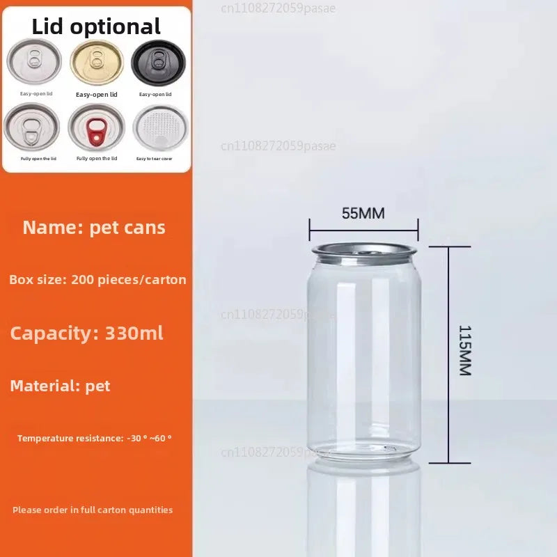 Sealed Stainless Steel Beverage Can with Lid – Milk Tea & Coffee