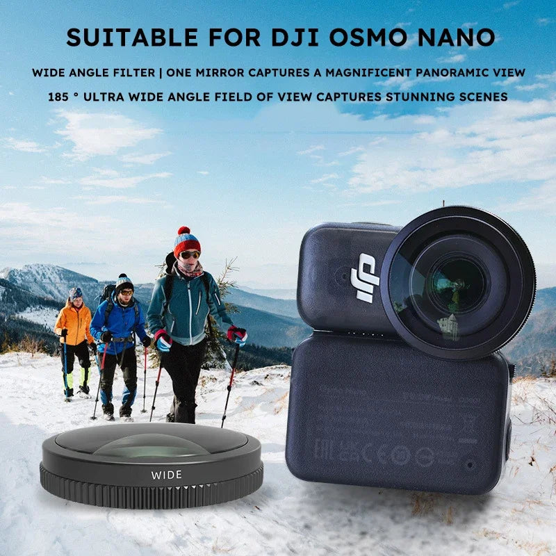 185° Wide Angle Lens for DJI Osmo Nano – Quick-Release Metal