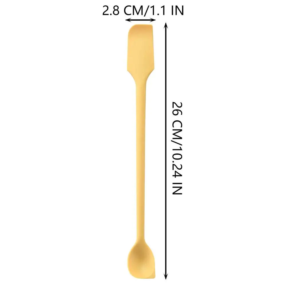 Double Headed Silicone Spatula Scraper All-Purpose Kitchen Tool for Jars Cakes Butter Non-Stick Flexible Baking & Cooking Gadget Oasis Select Yellow