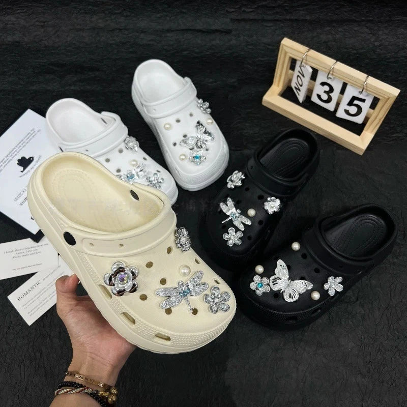Butterfly Fashion Shoe Accessory Set, decorative shoe buckles, removable, suitable for sandals and flip-flops. Oasis Select