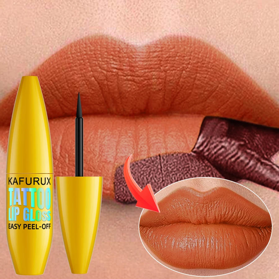 KAFURUX Korean Matte Peel-Off Lip Tint – 7 Colors Lip Stain