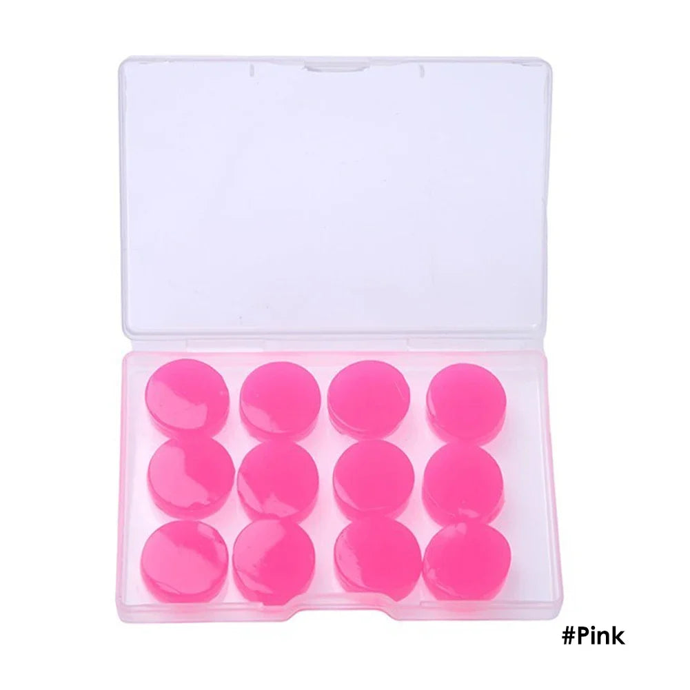 12Pcs Silicone Sleeping Ear Plugs Noise Reduction Anti Snore Sound Insulation Earplug Sleep Ear Protection Reusable Ear Plugs Oasis Select Pink