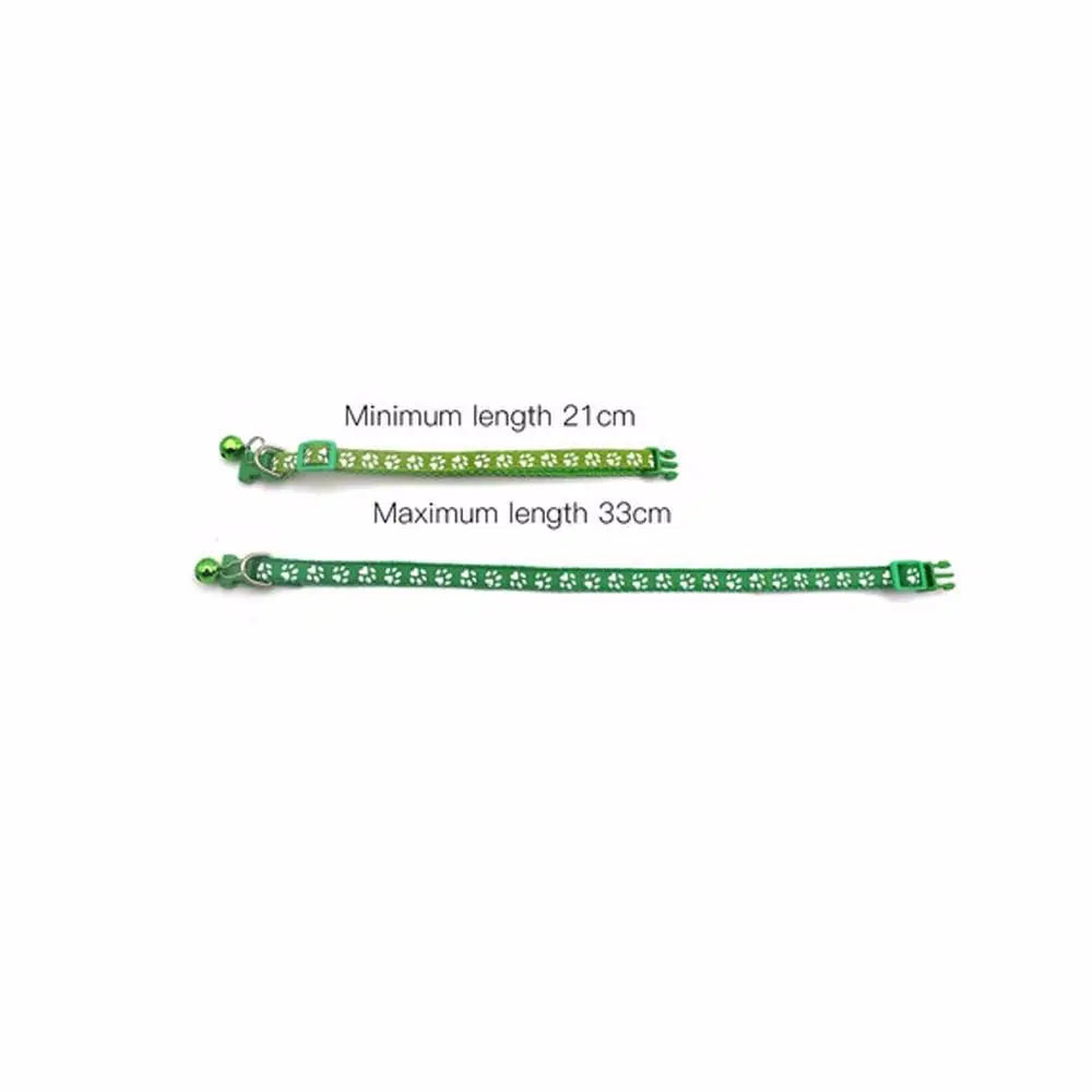 Adjustable Cat & Puppy Collar with Bell | 12 Colors | Nylon