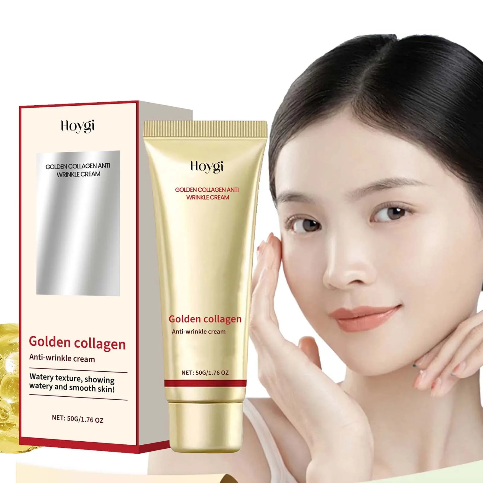 24k Gold Collagen Face Cream Lifting Firming Anti Wrinkle Fade Fine Lines Brightening Smooth Pores Hydrating Moisturizing Cream Oasis Select