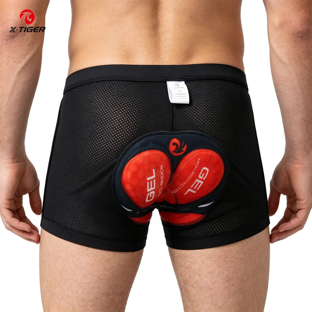 X-Tiger Cycling Shorts Breathable Mesh Shockproof Cycling Underwear 5D Pro Thickened Gel Pad Cycling Shorts Oasis Select