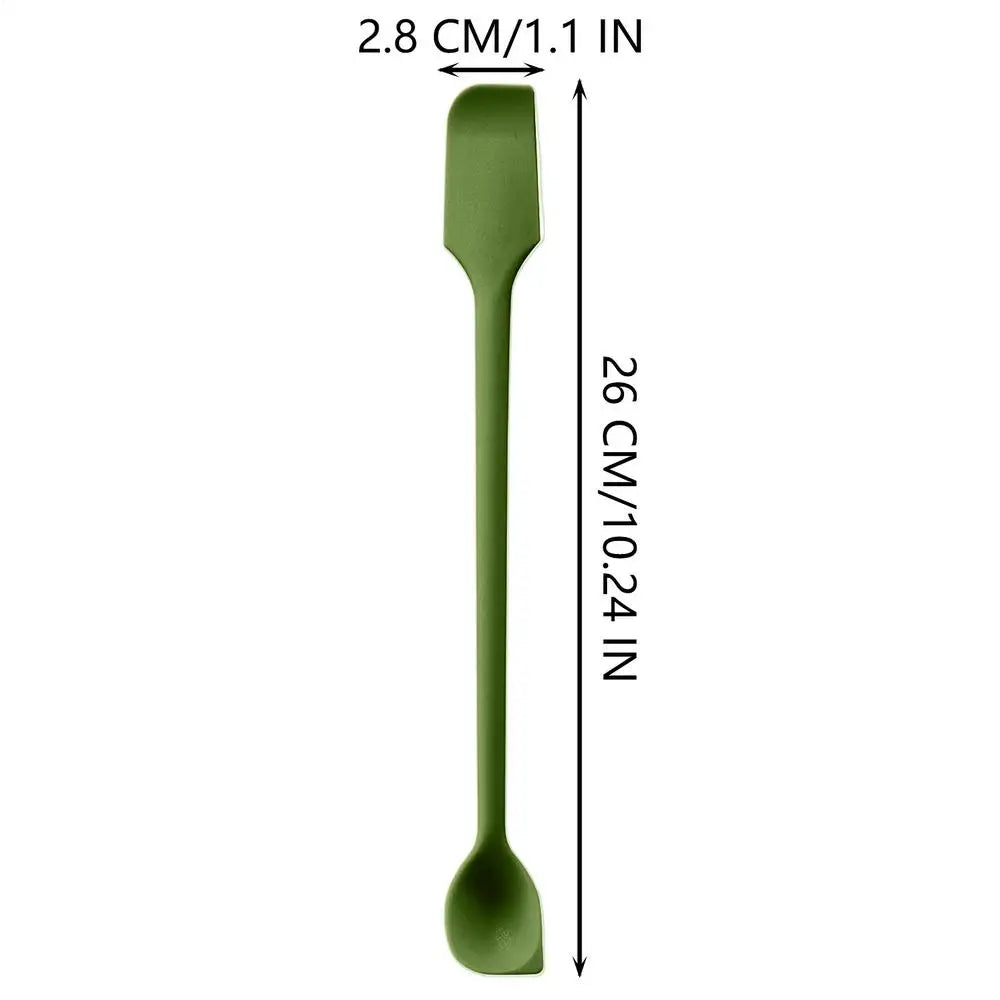 Double Headed Silicone Spatula Scraper All-Purpose Kitchen Tool for Jars Cakes Butter Non-Stick Flexible Baking & Cooking Gadget Oasis Select Green