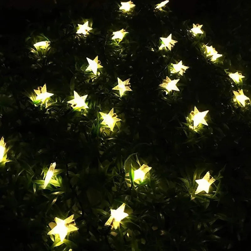 Led Solar Light String Cherry Blossom Bubble Ball String Outdoor Waterproof Christmas Festival Decorative Light String Oasis Select Stars warm white 12M 100 lights solar