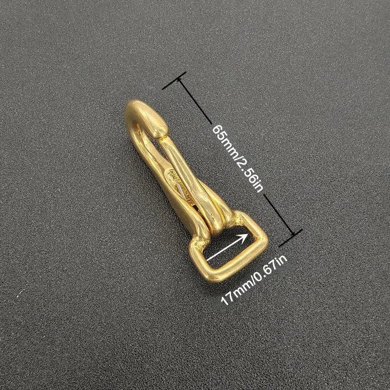 Brass Bag Strap Buckle Pet Leash Adapter Durable Metal Fastener for Dog Cat Traction Rope Accessory Oasis Select L