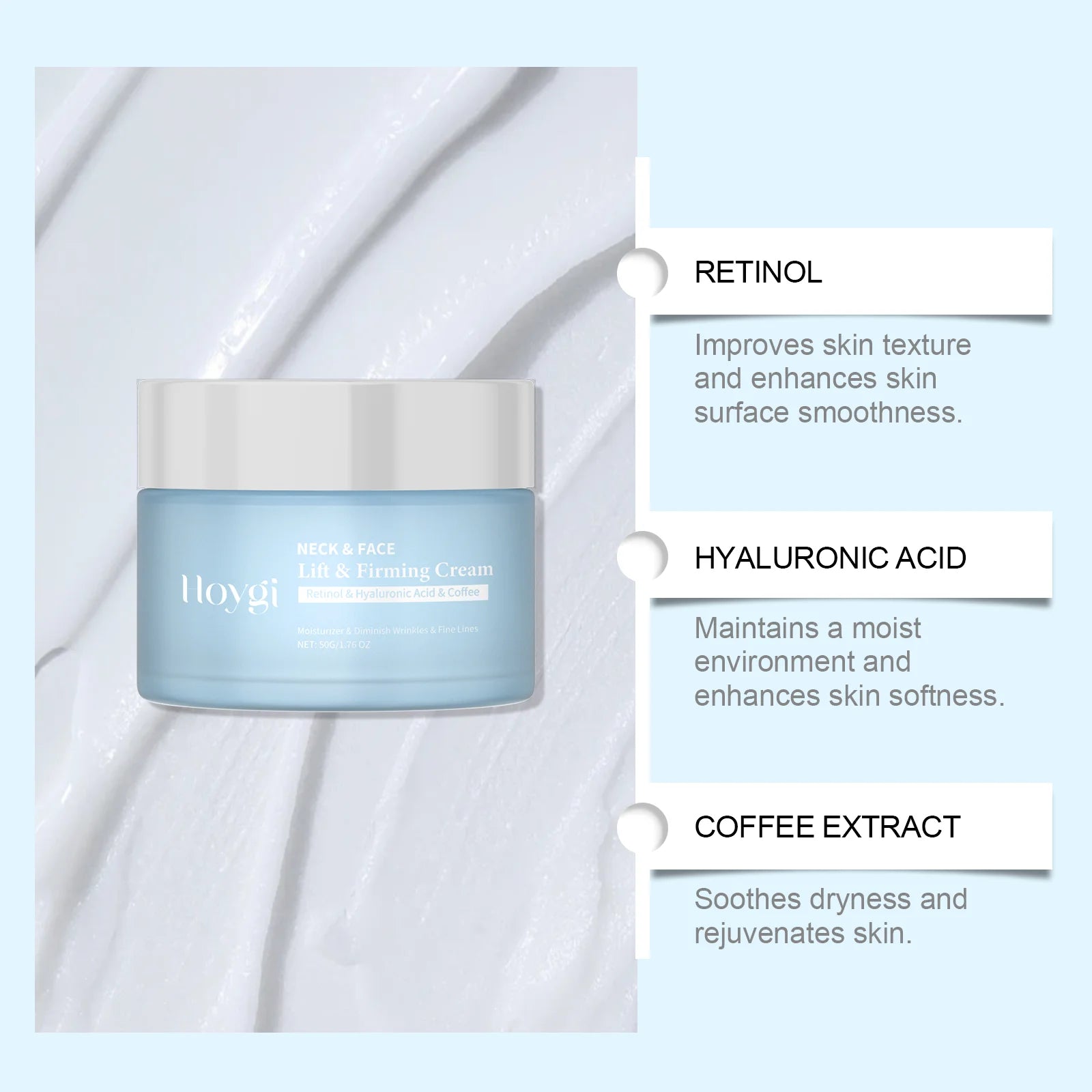 Retinol Firming Neck Cream Hexapeptide Collagen Retinol Wrinkle Removal Cream Whitening Moisturizing Neck Tighten Cream Oasis Select