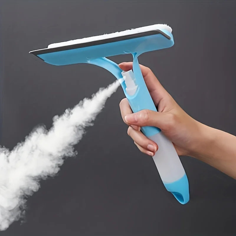 3-in-1 Glass Cleaning Tool for Home Bathroom Mirror and Windows, Water Wiper Squeegee for Shower and Glass Surfaces Oasis Select