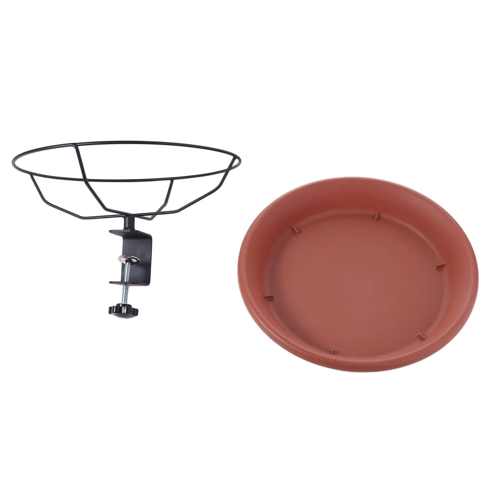 Deck Railing Bird Bath & Feeder – Adjustable Brown Plastic Deck Railing Bird Bath Oasis Select