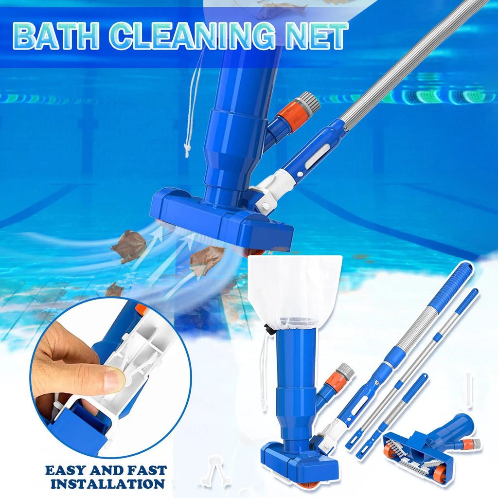 Brush Portable Pool Vacuum Handheld Vacuum Telescopic Pole Pool Vacuum Cleaner Useful Durable Swimming Pool Jet Cleaner Ponds Oasis Select