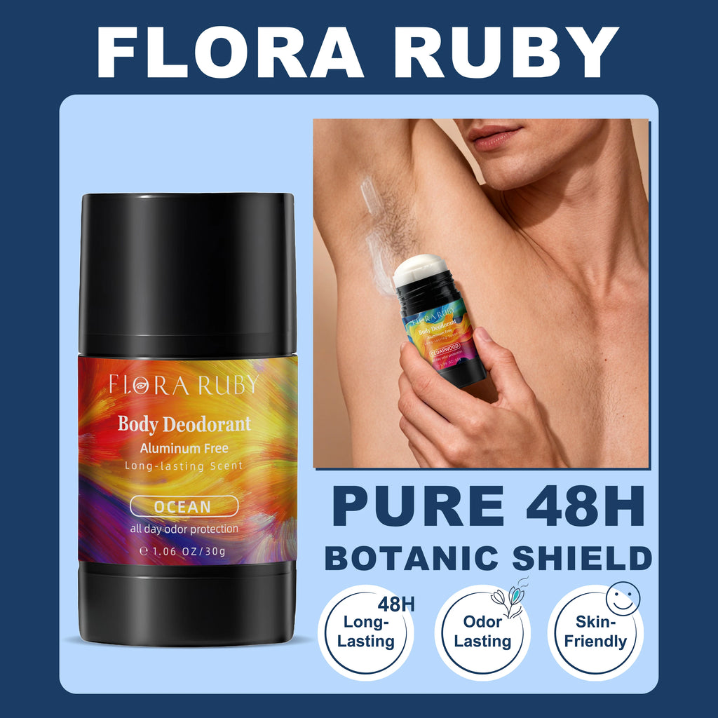 Flora Ruby aluminum free 48 Hours Of Lingering fragrance Underarm 30g/1.06oz Deodorant stick long lasting scent Oasis Select