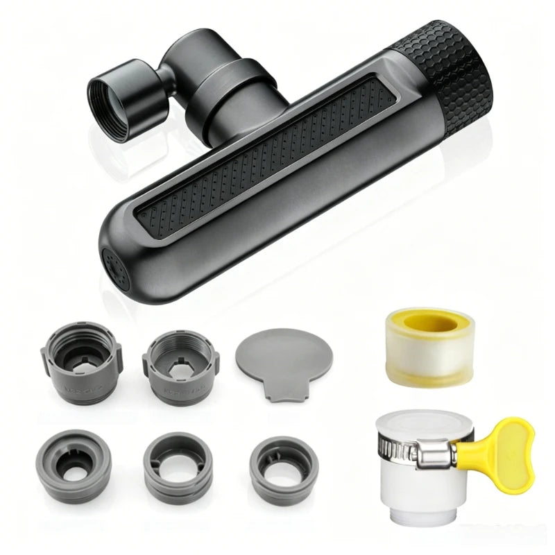 720° Rotating Kitchen Faucet 6 Modes Waterfall Spout Splash-Proof Universal Aerator Multi-Function Faucet Nozzle Extender Oasis Select Grey