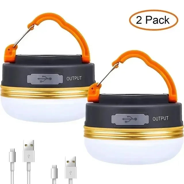 10W 1800MAH COB+LED Camping Lantern USB Rechargeable High Power Portable Tents Lamp Outdoor Hiking Night Fishing Hanging Lamp Oasis Select 2PC