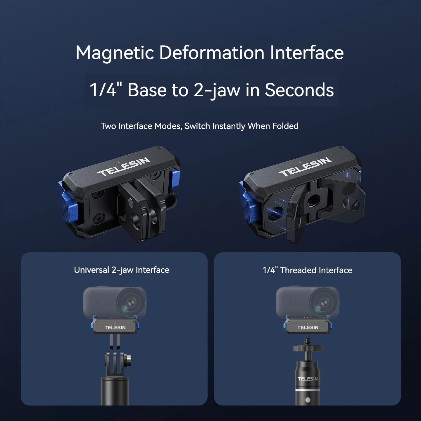TELESIN Magnetic Quick-Release Adapter Mount for DJI Osmo Nano