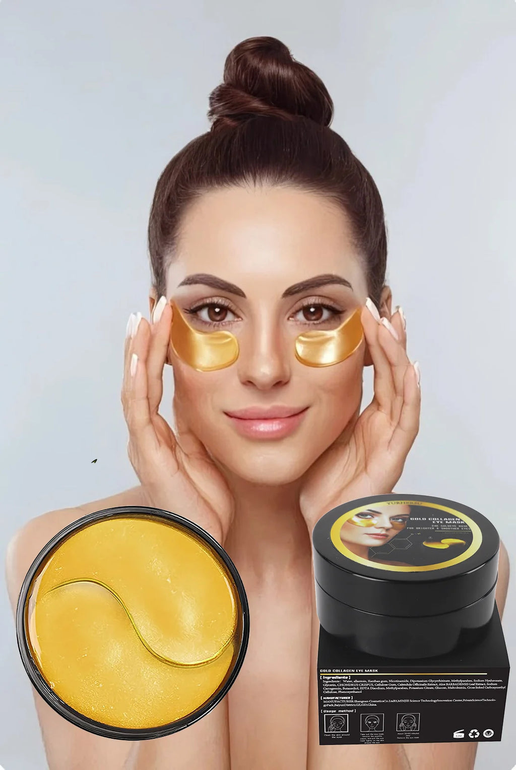 60 Pairs 24K Gold Under Eye Patches – Brightening & Lifting Under Eye Patches Oasis Select