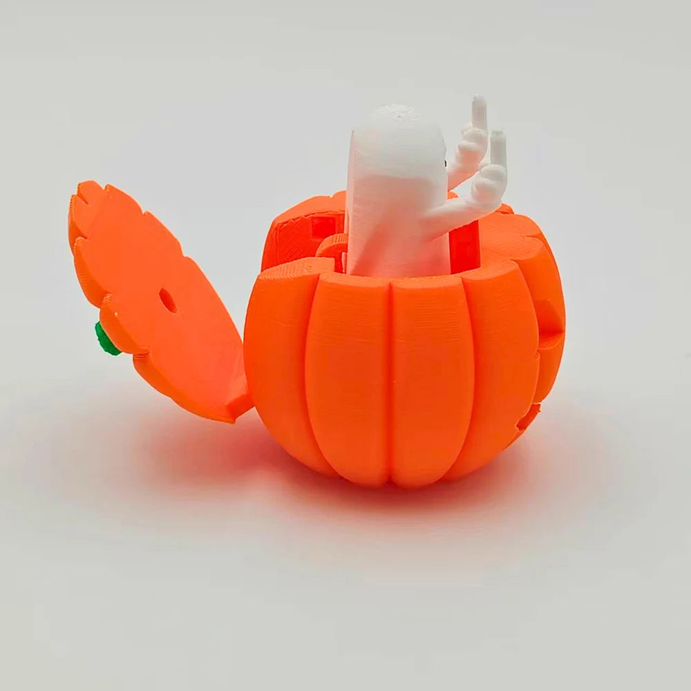 Creative Pumpkin Ghost Night Desktop Ornament Funny 3D Printing Pumpkin Ghost Decorative For Festival Halloween Party Oasis Select