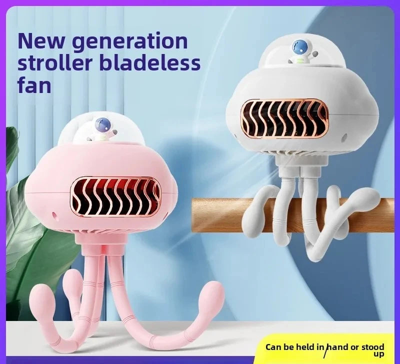 URGGU Bladeless Baby Stroller Fan | Portable Clip-On Fan