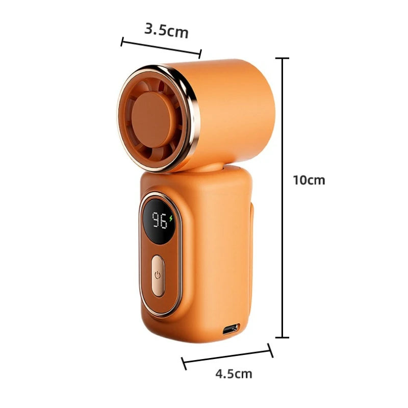 New Mini Portable High Speed Handheld Fan Stepless Speed Regulation Strong Wind Summer Outdoor Small Fan Oasis Select