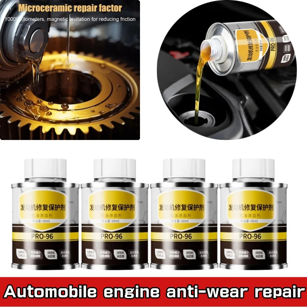 Engine Repair Additive 60ml Cars Engine Anti-Wear Protective Oil Safe Gentle Vehicle Care Cleaner Supplies for Sedans Trucks Oasis Select