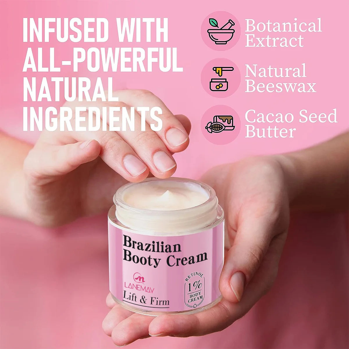 Brazilian Booty Cream with Retinol – Firming & Moisturizing Body Firming Cream Oasis Select