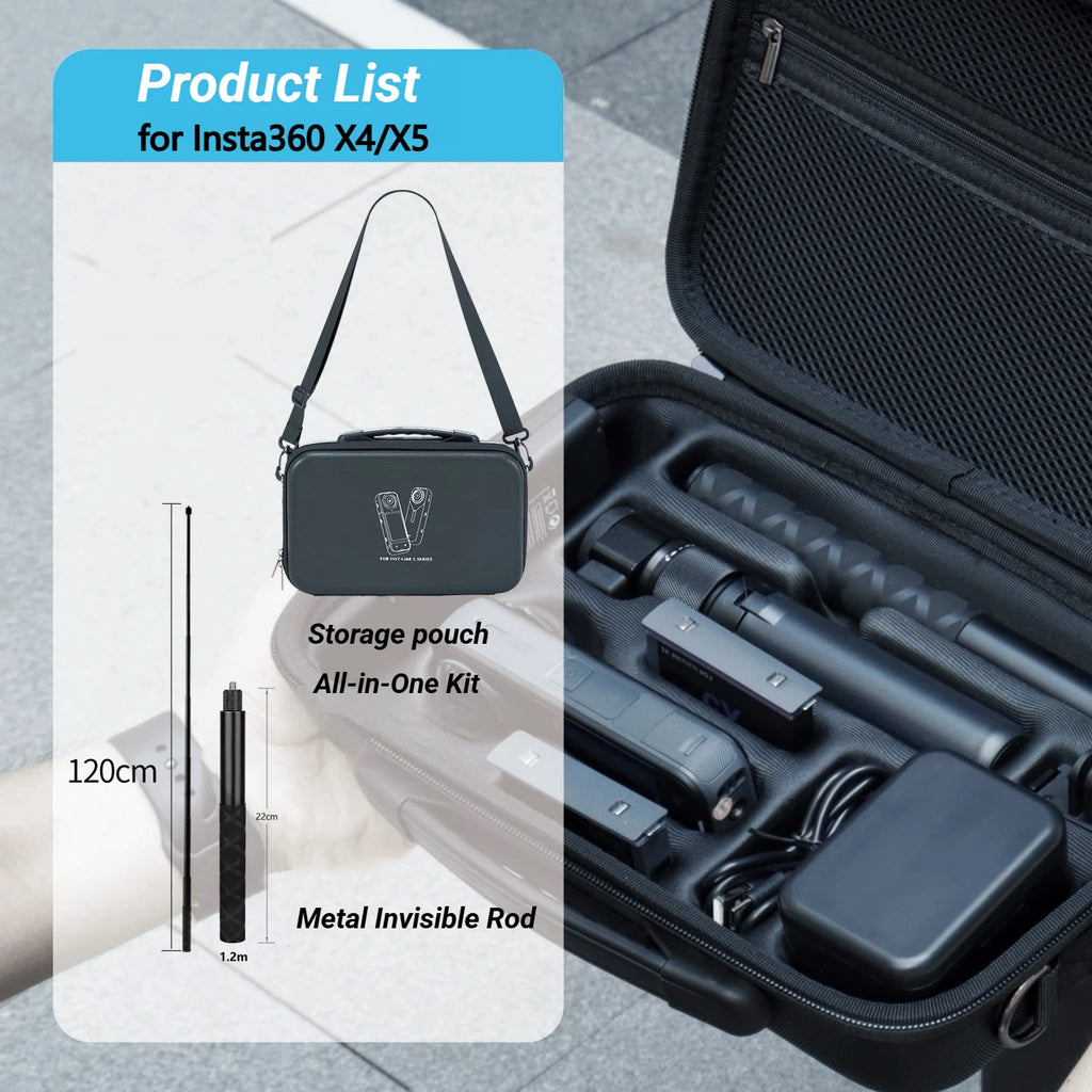 EVA Hard Shell Carrying Case for Insta360 X5 & X4 Camera