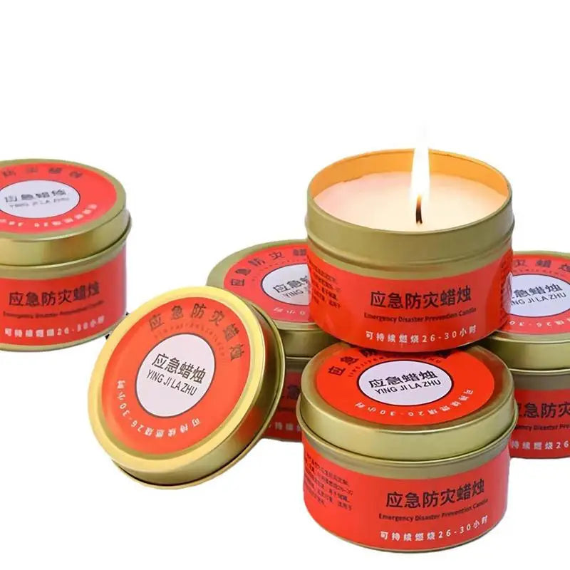 Camping Candles Survival 30 Hour Home Candles Lighting Long Burning Windproof Camping Slow Burn Tea Light Light & Heat Source Oasis Select