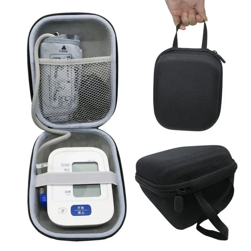Portable Protective Case Outdoor Home Travel Storage Case Arm Blood Pressure Monitor Carrying Case for Omron 10 Series Oasis Select