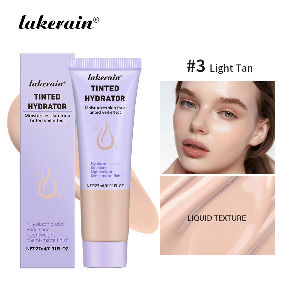Lakerain Tinted Hydrator Buildable Coverage Intense Moisturizing Even Skin Tone Semi-matte Finish Makeup Moisturizing Cream Oasis Select Light Tan