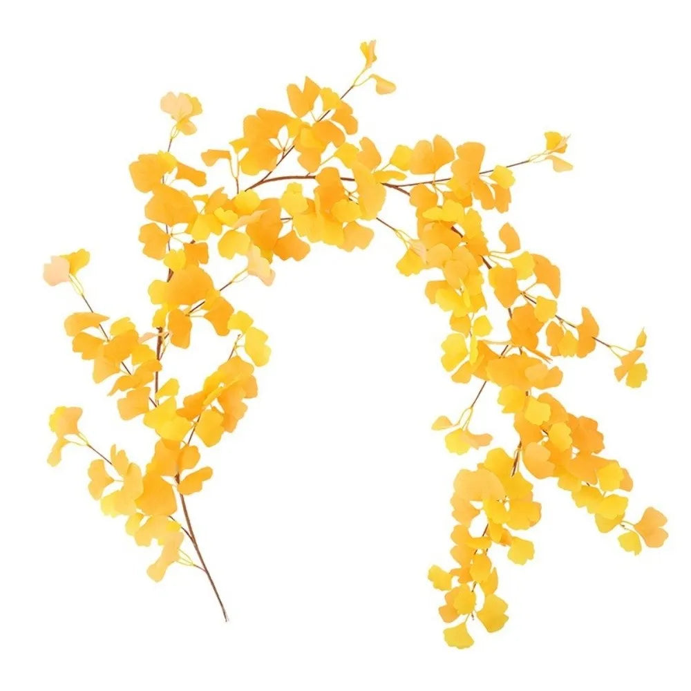 Artificial Ginkgo Leaves Vine – Faux Plant Table Centerpiece