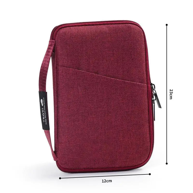 Waterproof Travel Passport Holder RFID Safe Family Organizer Case with Multiple Card Slots - Family Travel Wallet Oasis Select Red
