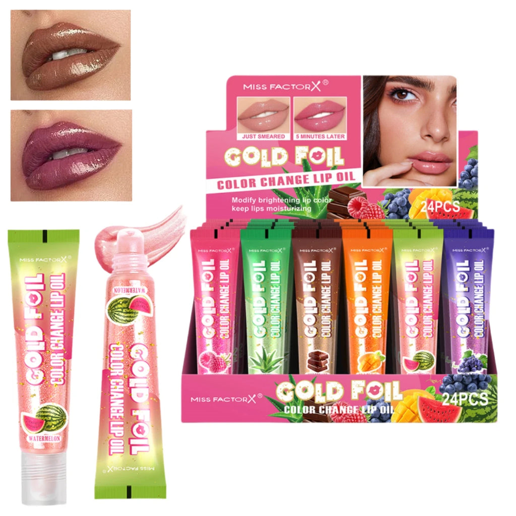 Shiny Lip Oil Gift Set 15ml×24PCS deep moisturizing non-decolorizing foil brightening and embellishing lip color gift Oasis Select Lip Oil Set 24PCS