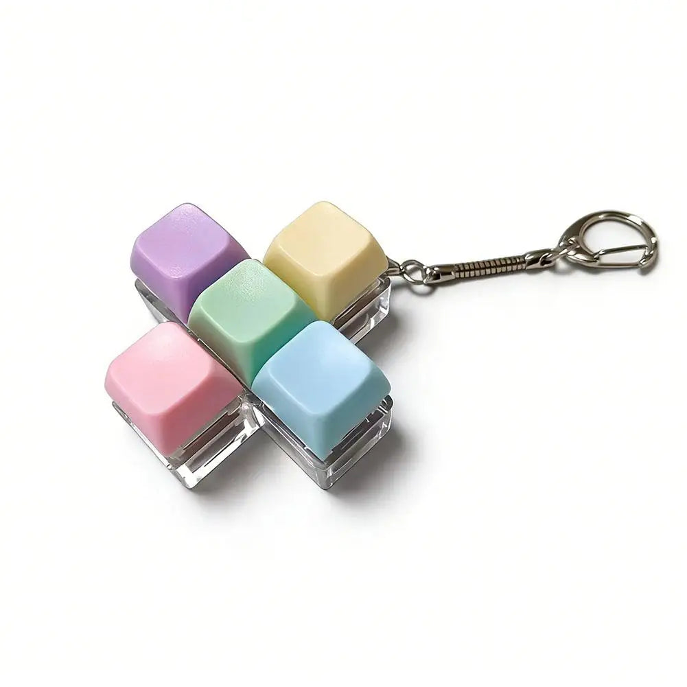 Fidget Decompression 1/4/5/9 Keyboard Key Toy Anti Stress Finger Keyboard Games For Adults Antistress Toys Boys Girls Keychain Oasis Select 5 key