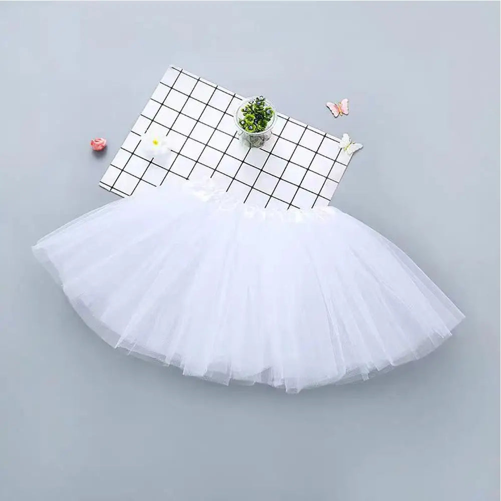 Girls' 3-Layer Tulle Tutu Skirt – Ballet & Party Ages 2–8 Girls Tutu Skirt Oasis Select