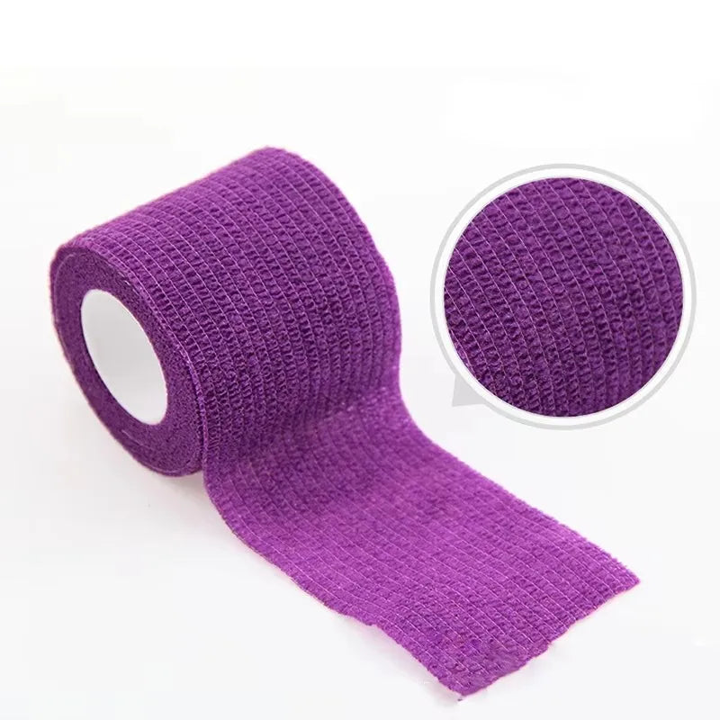 1Rolls Self Adhesive Elastic Sports Bandage Wrap - Joints & Limbs & Pet Protection | Athletic Injury Tape | Compression Strap Oasis Select Purple 2.5cm