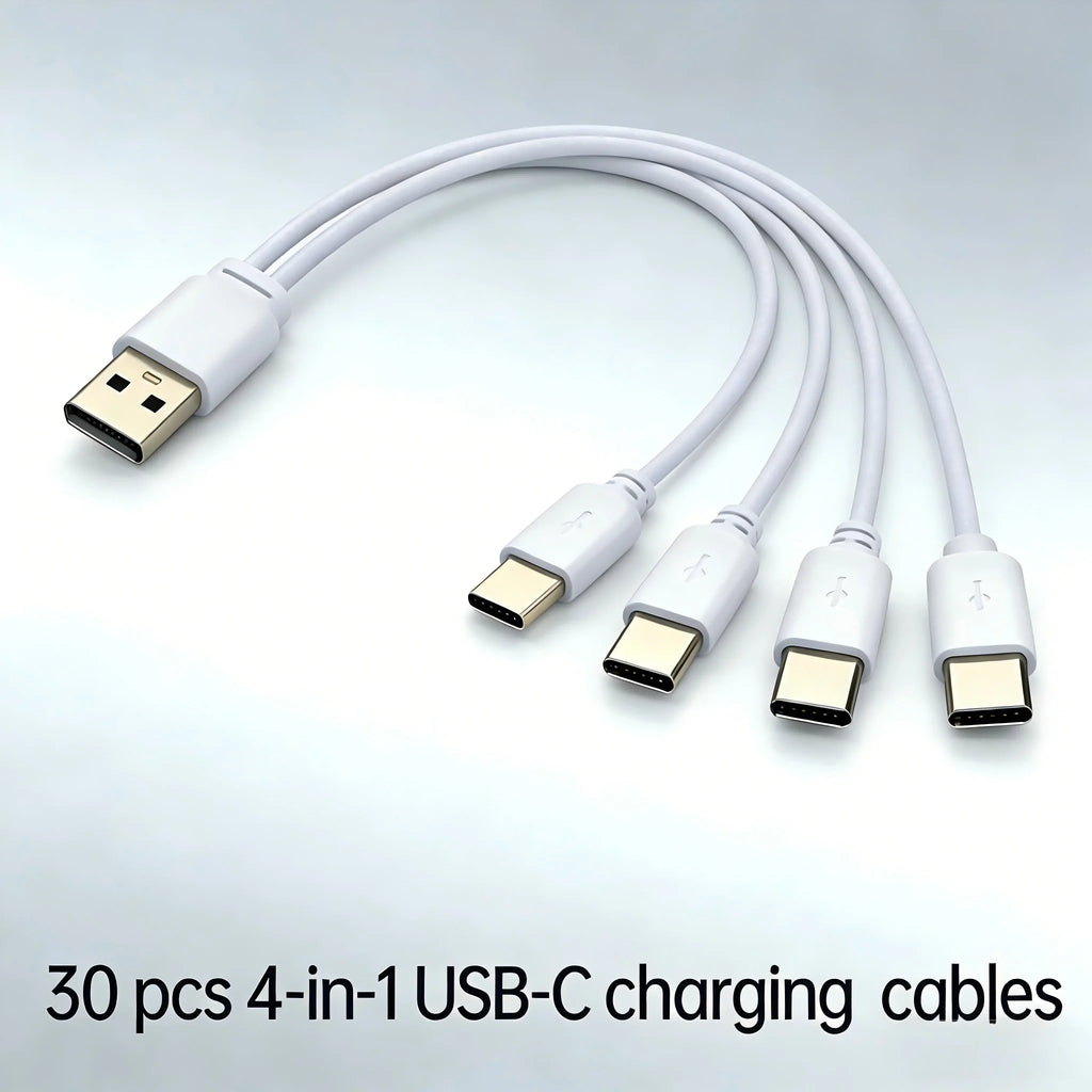4-in-1 USB-C Charging Cable For Battery And other device Oasis Select 30 PCS Cables