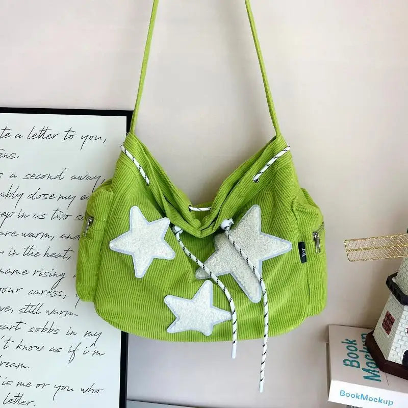 JETTING Corduroy Tote Bag – Large Crossbody Shoulder Bag