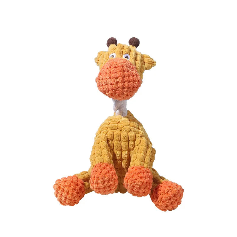 Tough Bite-Resistant Funny Donkey Plush Dog Toy | Squeaky Sound & Teeth Grinding Design | Interactive Chew Toy for Dogs Oasis Select