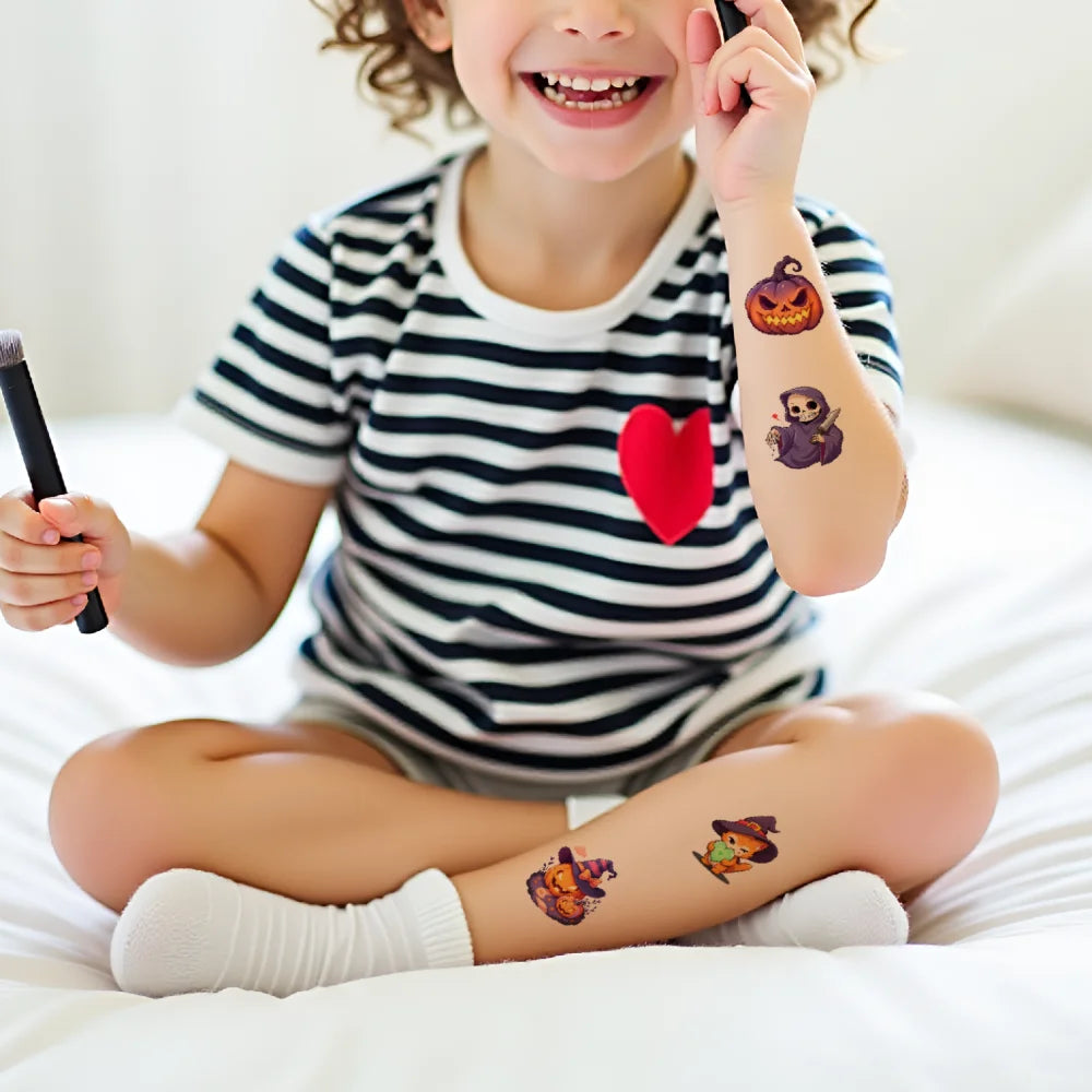 54pcs Halloween Temporary Tattoo Stickers – Waterproof Body Art Temporary Tattoo Stickers Oasis Select