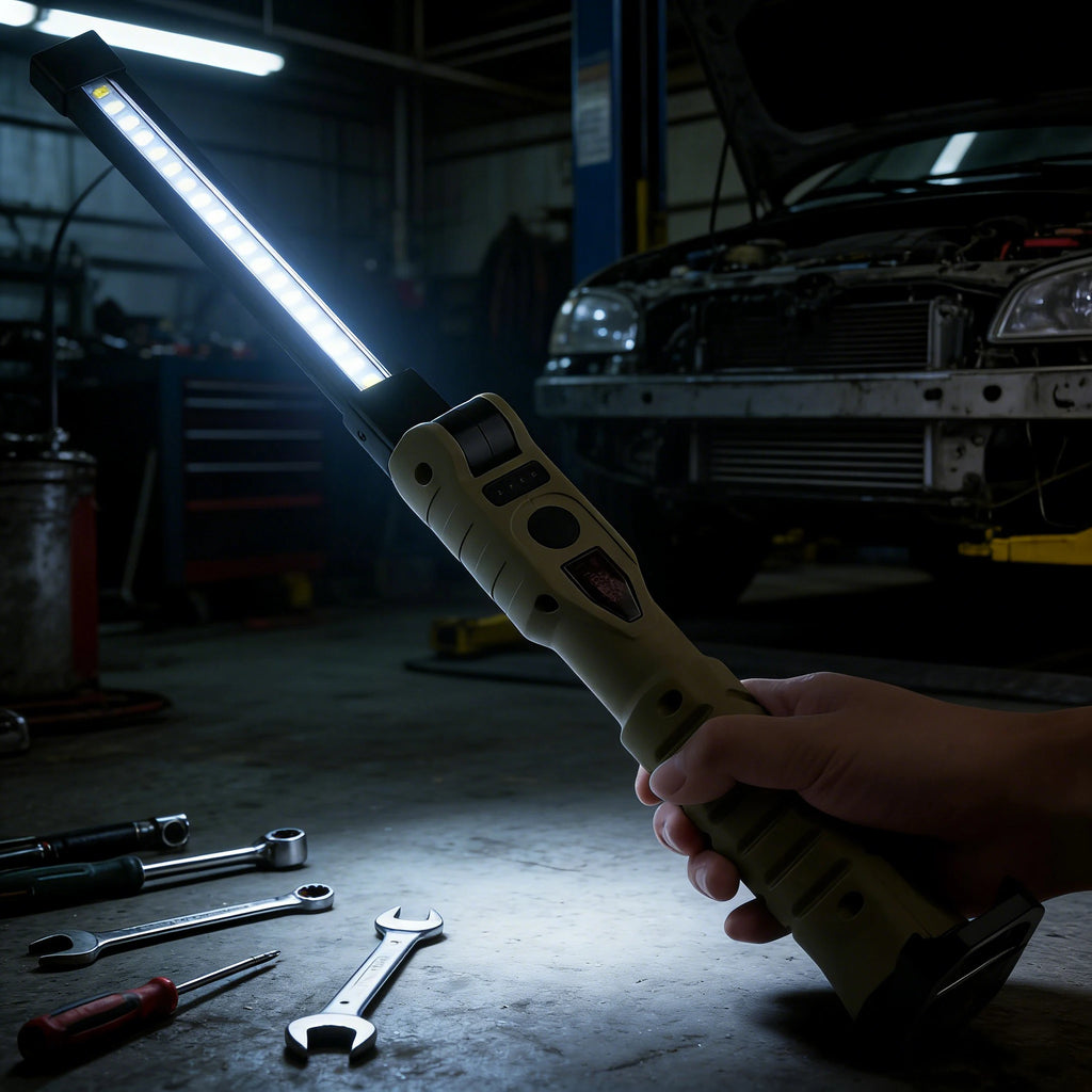 Folding COB XPE LED Work Light Handheld Flashlight with Built-in Battery Lamp Torch Emergency Car Inspection Lamp Red SOS Strobe Oasis Select