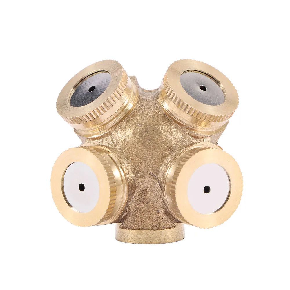1/2/3/4 Holes Agricultural Connector Lawn Watering Cool Dust Irrigation System Spray Nozzle Garden Tools Misting Sprinklers Oasis Select 4 Holes