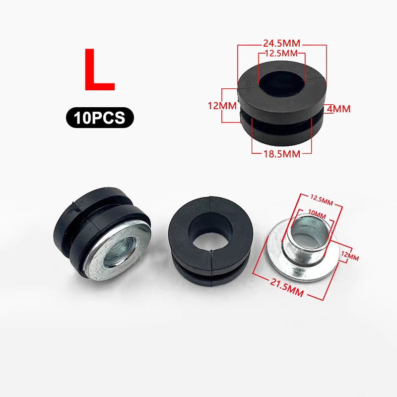 "Cushion Bolt Rubber Grommet Sets, DIY Pressure Reduction Motorcycle Accessories, 5 Kits" Oasis Select L