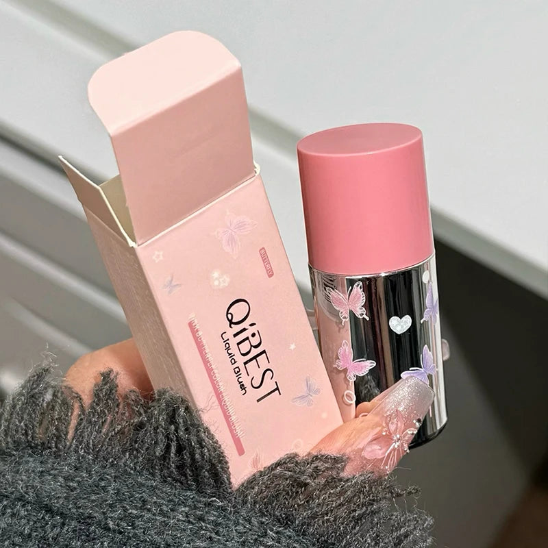 QIBEST Velvet Matte Liquid Blush – Natural Long-Lasting Color