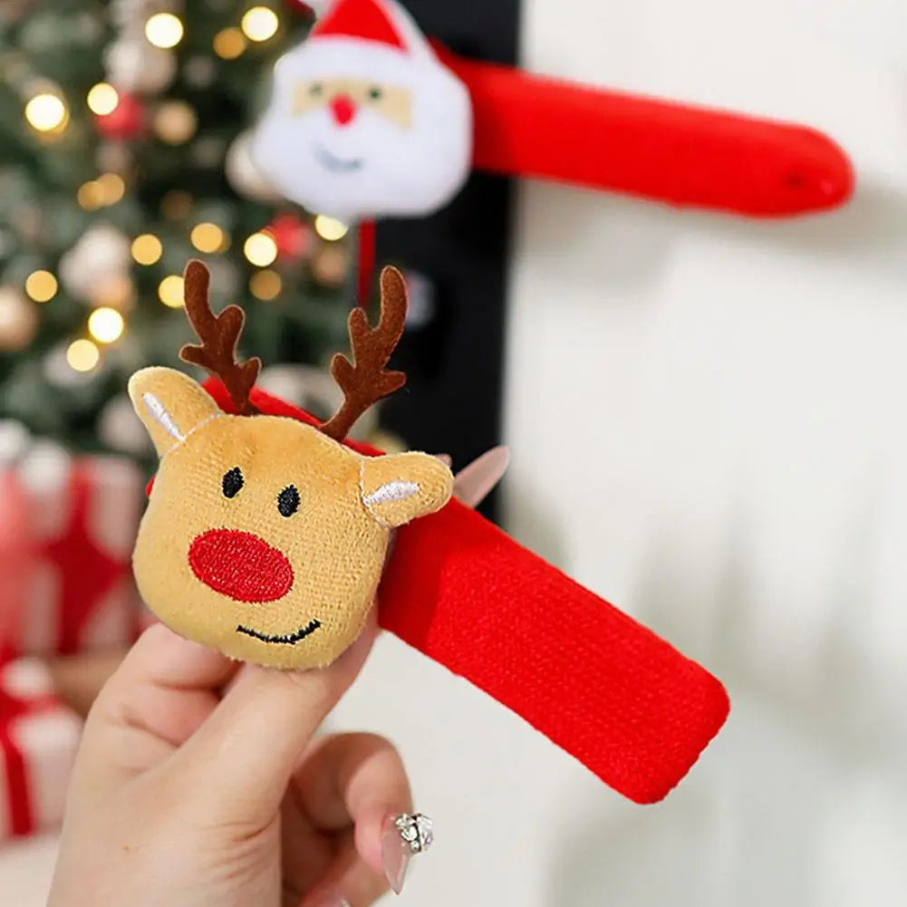 NEW Christmas Decorations Door Handle Covers with Hanging Bells Soft Christmas Decors Xmas Pendant For Festives Accessories Oasis Select