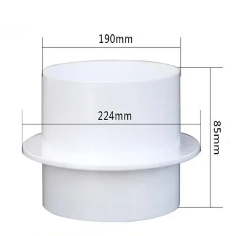 Round Pipe Check Valve Air Duct Check Ventilation Device Durable Exhaust Fan Hose Proof Ventilating Grill Kitchen Accessories Oasis Select 200mm